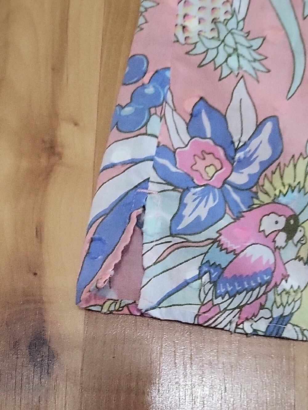 Talbots Women’s Large Petite Sleeveless Floral Blouse Pink Blue Tropical Print - Picture 12 of 12